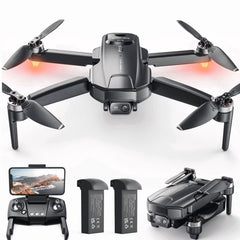 Drones with Camera for Adults 4K,  WF31 GPS Foldable Quadcopter for Beginners with Brushless Motor, 2 Batteries for 50 Min Flight Time, Black